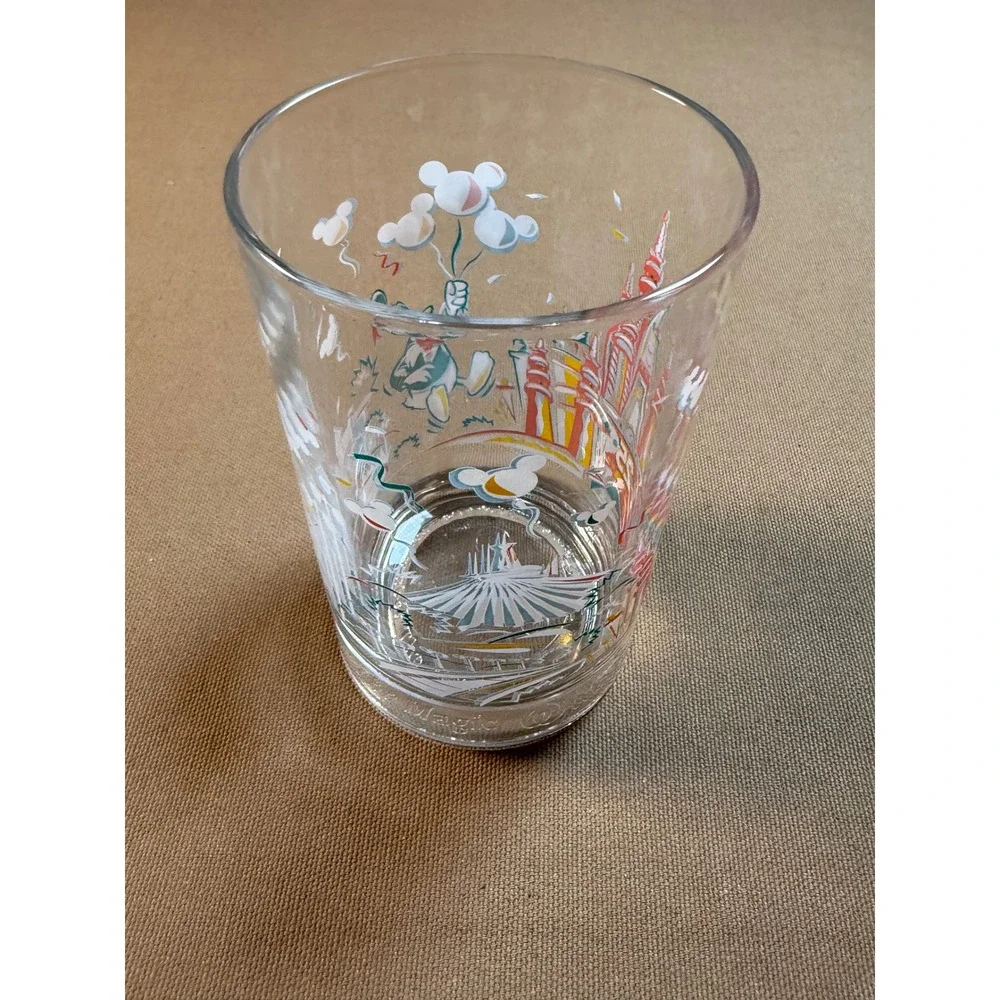 Vintage McDonalds Disney World Remember the Magic 25th Glass Etched‎ Donald Duck